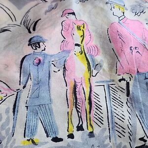 Vintage Derby Day Silk Scarf Square